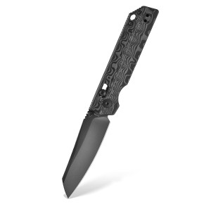 Nóż składany Oknife XEN DLC CPM-S45VN Damascus Carbon Fiber Thumb Stud blokada Rail Lock by Ken Onion