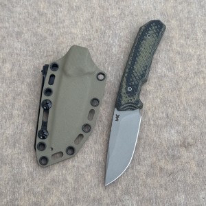 Nóż MK Knives & Tools Flin Expedition M390 Olive/Black Micarta Spring Kydex