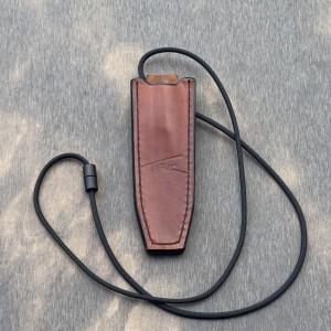Pochwa skórzana TFK Knives T10 do małych noży EDC i neck knife - brązowa