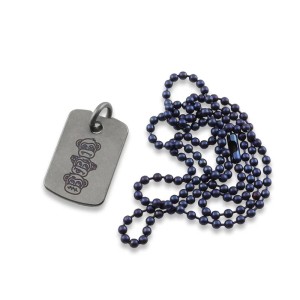 Nieśmiertelnik Tytanowy Audacious Concept Dog Tag Pendant Monkeys Stonewashed - jednostronny z łańcuszkiem