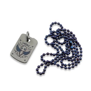 Nieśmiertelnik Tytanowy Audacious Concept Dog Tag Pendant Angel Stonewashed - jednostronny z łańcuszkiem
