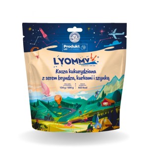 LYOMMY Kasza Kukurydziana z Bryndzą, Kurkami i Szynką 500 g