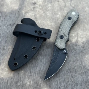 Nóż Audacious Concept Fanglet MagnaCut Green Canvas Micarta Kydex  outdoor