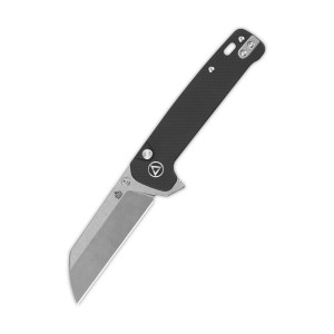 Nóż składany QSP Knife Penguin QS130BL-A1 Button Lock Stonewashed 14C28N Black G10