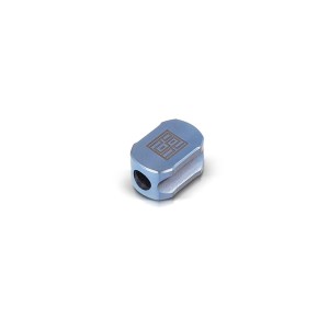 Tytanowy Koralik Real Steel TITANIUM Lanyard Bead Hexagon Blue by Ostap Hel L1101