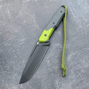 Nóż MK Knives & Tools Nomad "Postapo" DLC Vanadis 4 Extra Grey/Toxic Green G10 Black Carbon Holstex
