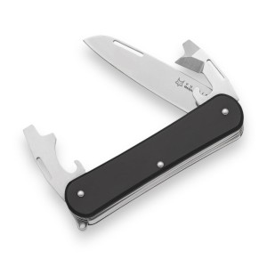Scyzoryk Fox Knives Vulpis FX-VP130-3 BK Polished N690 Black Anodized Aluminium 6 Narzędzi/Funkcji