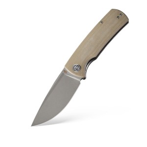 Nóż składany Petrified Fish Beluga PF-P01 KAMWW Sand Blasted K110 Khaki Micarta