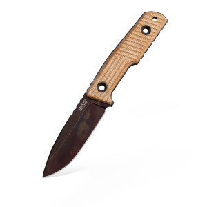 Nóż TRC Knives Urban Tactical Apocalyptic Elmax Natural Canvas Micarta Kydex