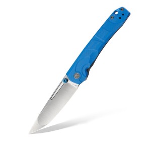Nóż Składany Petrified Fish Ripple PFP11BS Satin 14C28N Blue G10