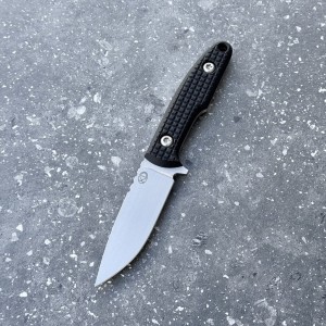 Nóż KD Knives Kamil Długosz Sigma "Trek" | Satin M390 Black Textured G10 Black Kydex