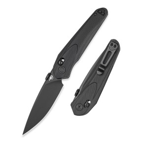 Nóż Składany Bestech Mothus BG67G Black PVD 14C28N Black G10 Crossbar Lock Thumb Disc