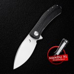 Nóż Składany Trollsky Knives Mandu XL Liner Lock Satin MagnaCut Black CarbonTex G10