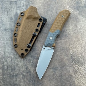 Nóż MK Knives & Tools Flin "Expedition" Bead Blasted M390 Coyote Brown G10 / Grey Inserts OD Coyote Kydex