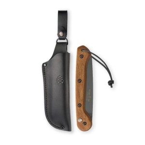 WOXNA Hälsing 180 - Piła Bushcraftowa Premium 180 mm + Skórzana Pochwa | Stal Węglowa w Czarnej Oksydzie
