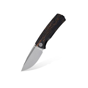 Nóż składany Petrified Fish Beluga Mini PF-P01X ODMP Orange Damask Pattern