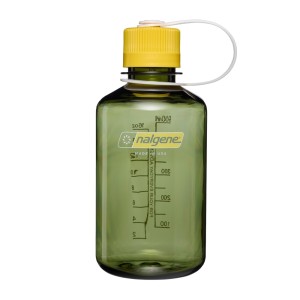 Butelka Nalgene Narrow Mouth Sustain 500 ml Oil Green with Freesia - Wąski Wlew