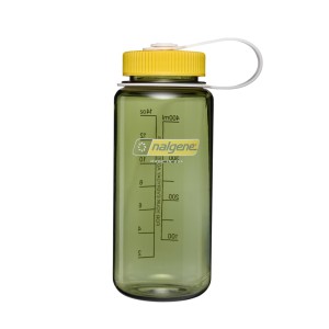 Butelka Nalgene Wide Mouth Sustain 500 ml Oil Green w/Freesia - Szeroki Wlew