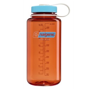 Butelka Nalgene Wide Mouth Sustain 1000 ml Flame with Blue Atoll - Szeroki Wlew