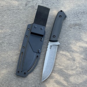Nóż  survivalow ZA-PAS Knives ULTRA OUTDOOR stonewash NMV czarne G10 pochwa