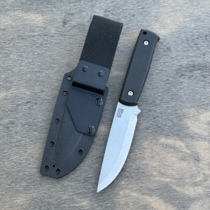 Nóż terenowy ZA-PAS Knives BIWI satynowane ostrze 1.4116S czarne G10 pochwa