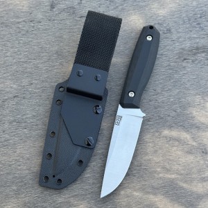 Nóż terenowy ZA-PAS Knives BE² satynowane ostrze 1.4116S czarne G10 pochwa