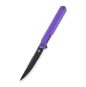Nóż składany Bestech Knives DUOZ BG65E Liner Lock Black 14C28N Purple G10 by Ostap Hel