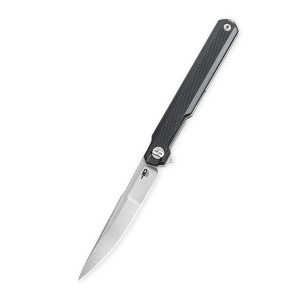 Nóż składany Bestech Knives DUOZ BG65A Liner Lock Satin 14C28N Black G10 by Ostap Hel