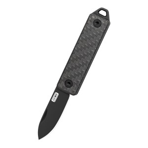 AXIOM Mini Scyzoryk EDC Slipjoint 14C28N Black PVD Carbon Fiber Włókno Węglowe Brelok do Kluczy